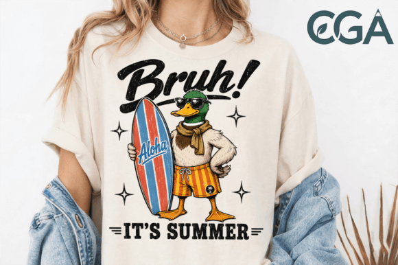 Aloha Surfing Mallard Duck PNG: Your Go-To for Tropical Branding