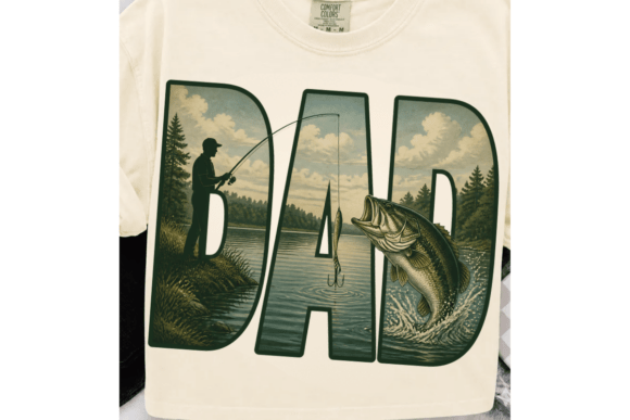 Bass Fishing Dad PNG: A Father's Day Design Asset for Creators