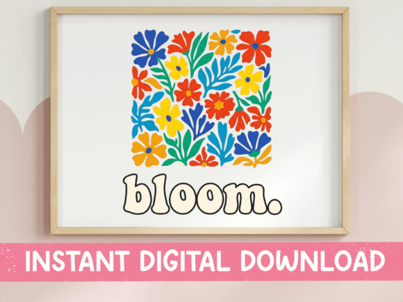 Bloom Floral Art SVG PNG: Free-Spirited Design for Modern Creators