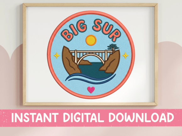 Capture Coastal Majesty: The Big Sur Badge SVG