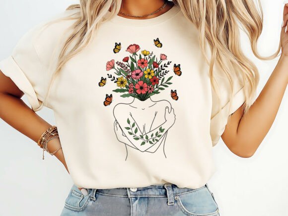 Floral Self Love Mental Health T-Shirt: A Design for Advocacy