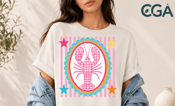 Gingham Lobster Retro Preppy Frame Png: A Coastal Design Guide