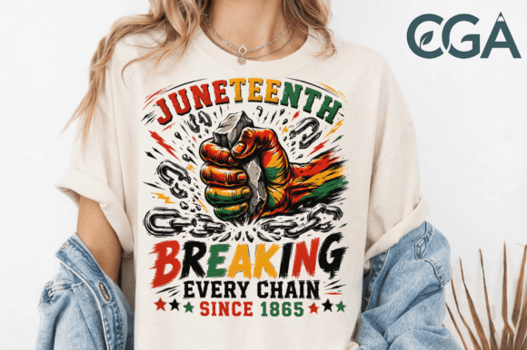 Juneteenth Breaking Chains 1865 PNG: Symbolism in Design