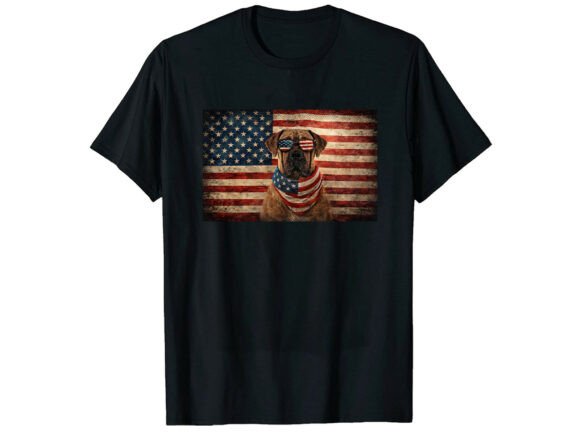Patriotic Boerboel 4th of July T-Shirt: A Bold Graphic Asset