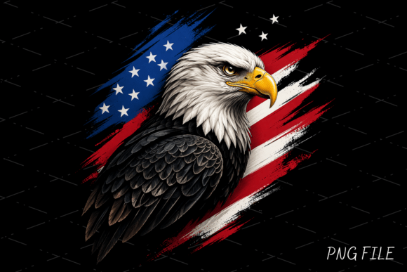 Patriotic Eagle Shirt PNG American Flag: A Bold Design Asset