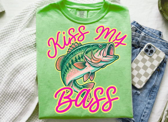 Preppy Kiss My Bass Fish PNG: Elevate Your Nautical Designs