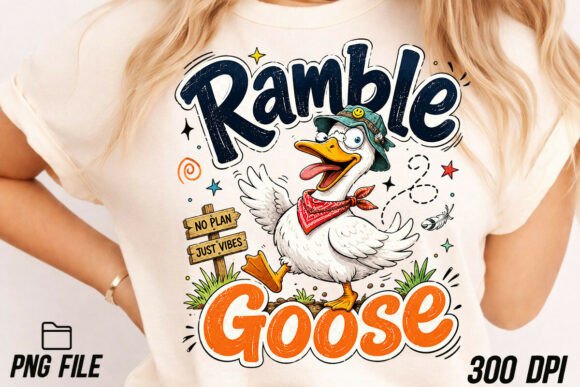 Ramble Goose Funny Goose PNG: Your Go-To Design Asset
