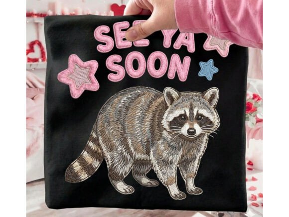 See Ya Soon Raccoon Trash Panda Trend Tshirt Design